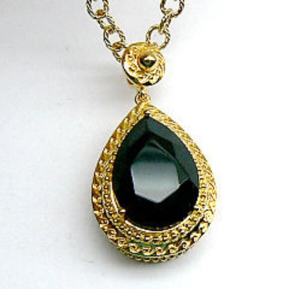 VERA WANG 18KT Gold over SILVER w/ Stone Necklace - Picture 7 of 9
